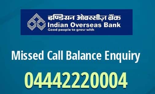 Indian Overseas Bank Check Balance Enquiry