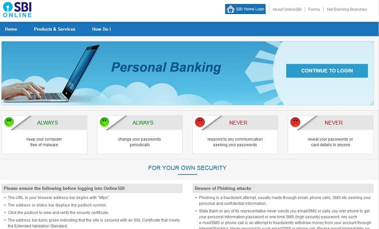 State Bank of India (SBI) Personal Banking Login Guide - BankGuide.co.in
